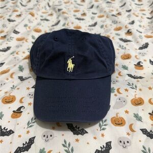 Navy Blue Polo Cap with Yellow Logo for baby